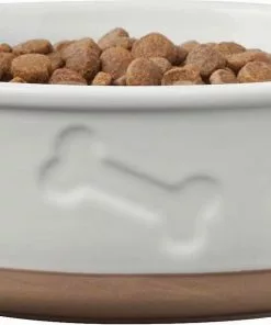 Frisco Silicone Food Mat, Gray, Large + Bones Non-skid Ceramic Dog Bowl -The Frisco Store 302516 PT6. SY630 V1623066141