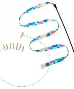 Frisco Wire + Fabric Teaser Cat Toy, Neon Bubbles