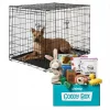 Frisco||Goody Box Frisco Fold & Carry Double Door Collapsible Wire Crate + Goody Box Puppy Toys, Treats & Potty Training -The Frisco Store 302728 MAIN. SY630 V1658256150
