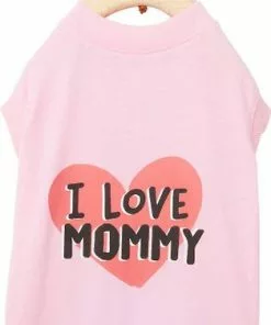 Frisco I Love Daddy + I Love Mommy Dog & Cat T-Shirt, Pink -The Frisco Store 302752 PT5. SY630 V1623084755