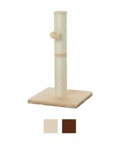 Frisco 21-in Sisal Scratching Post with Toy, Cream + Felt Removable Hood Cave Cat & Dog Covered Bed, Brown -The Frisco Store 303320 PT1. SY630 V1623061341