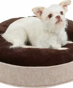 Frisco 21-in Sisal Scratching Post with Toy, Cream + Felt Removable Hood Cave Cat & Dog Covered Bed, Brown -The Frisco Store 303320 PT6. SY630 V1623067040