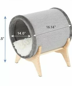 Frisco 62-in Modern Tree & Condo + Modern Tunnel Elevated Cat Bed -The Frisco Store 303344 PT6. SY630 V1623046662