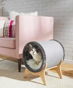 Frisco 62-in Modern Tree & Condo + Modern Tunnel Elevated Cat Bed -The Frisco Store 303344 PT7. SY630 V1623074259