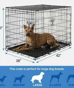 Frisco Fold & Carry Double Door Collapsible Wire Crate, 42 inch + Giant Dog Training & Potty Pads, 27.5 x 44-in, 30 count, Unscented 13 Frisco Fold & Carry Double Door Collapsible Wire Crate, 42 inch + Giant Dog Training & Potty Pads, 27.5 x 44-in, 30 count, Unscented -The Frisco Store 303426 PT2. SY630 V1623068854