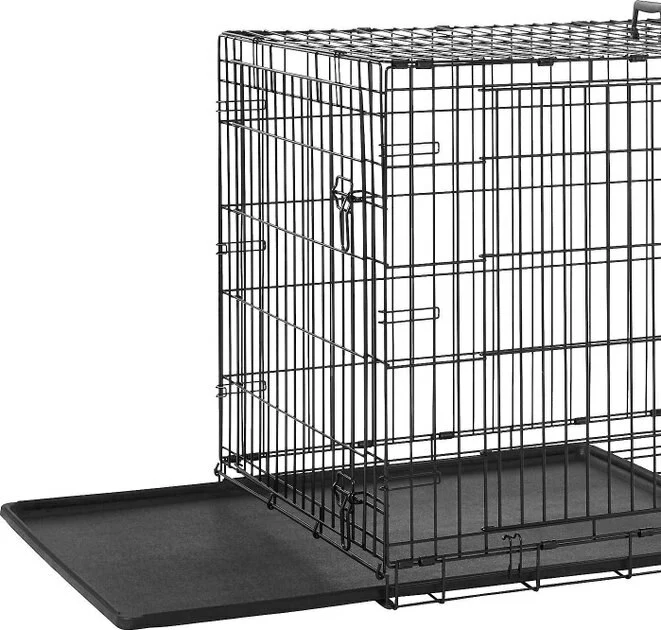 Frisco Heavy Duty Fold & Carry Double Door Collapsible Wire Crate & Mat Kit, + Extra Large Dog Training & Potty Pads, 28 x 34-in, 150 count, Unscented 4 Frisco Heavy Duty Fold & Carry Double Door Collapsible Wire Crate & Mat Kit, + Extra Large Dog Training & Potty Pads, 28 x 34-in, 150 count, Unscented - Image 2