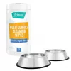 Frisco Stainless Steel Bowl, 4.75-cup, 2 count + Pet Toy & Bowl Cleaning Wipes 2 Frisco Stainless Steel Bowl, 4.75-cup, 2 count + Pet Toy & Bowl Cleaning Wipes -The Frisco Store 303622 MAIN. SY630 V1623056251