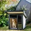 Frisco Modern Wooden Outdoor Dog House, White -The Frisco Store 304037 MAIN. SY630 V1641481230