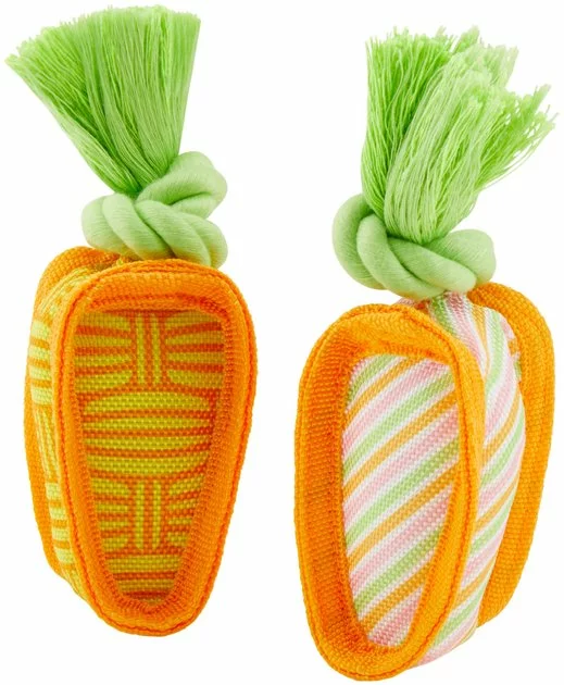 Frisco Easter Carrot Plush Squeaky Dog Toy, 2 pack 3 Frisco Easter Carrot Plush Squeaky Dog Toy, 2 pack