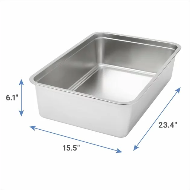 Frisco Stainless Steel Cat Litter Box 4 Frisco Stainless Steel Cat Litter Box - Image 2