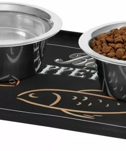 Frisco Silicone Fish Print Dog & Cat Food Mat, Black 12 Frisco Silicone Fish Print Dog & Cat Food Mat, Black -The Frisco Store 311953 PT4. SY630 V1642542167
