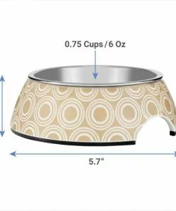 Frisco Circle Design Stainless Steel Dog & Cat Bowl -The Frisco Store 311967 PT1. SY630 V1642541832