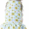 Frisco Sunflower Gingham Dog & Cat Dress