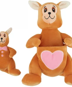 Frisco Kangaroo & Joey Plush Squeaky Dog Toy, 2 count -The Frisco Store 312899 PT2. SY630 V1641836533