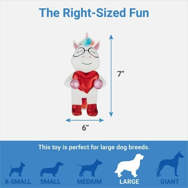 Frisco Unicorn Plush Squeaky Dog Toy 4 Frisco Unicorn Plush Squeaky Dog Toy - Image 2