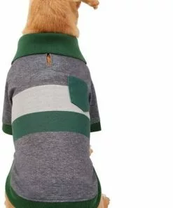 Frisco Green Striped Polo Dog & Cat Shirt -The Frisco Store 315091 PT3. SY630 V1646435196