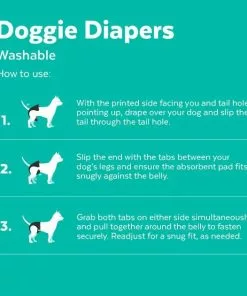 Frisco Washable Female Diaper, Flamingo, 3pk -The Frisco Store 315700 PT4. SY630 V1644882523