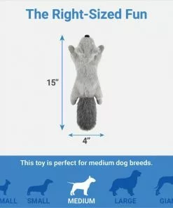 Frisco Fur Really Real Squirrel Plush Laying Squeaky Dog Toy -The Frisco Store 316935 PT1. SY630 V1641400913