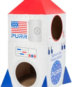 Frisco Spaceship Cardboard Cat House, 2-Story