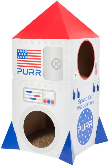 Frisco Spaceship Cardboard Cat House, 2-Story 3 Frisco Spaceship Cardboard Cat House, 2-Story