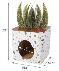 Frisco Potted Succulent Cardboard Cat House -The Frisco Store 317723 PT1. SY630 V1642691013