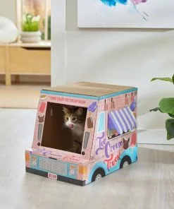 Frisco Ice Cream Truck Cardboard Cat House, 2-Story -The Frisco Store 317729 PT3. SY630 V1642099451