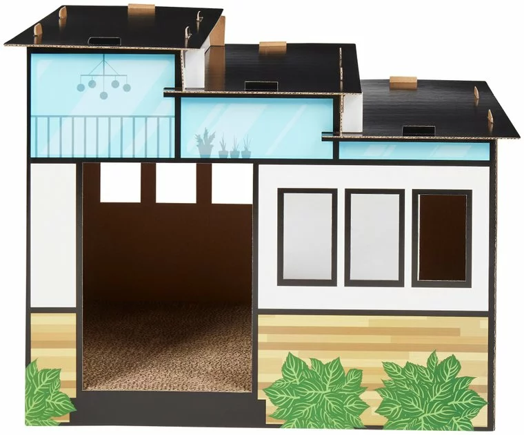Frisco Modern House Cardboard Cat House 5 Frisco Modern House Cardboard Cat House - Image 3