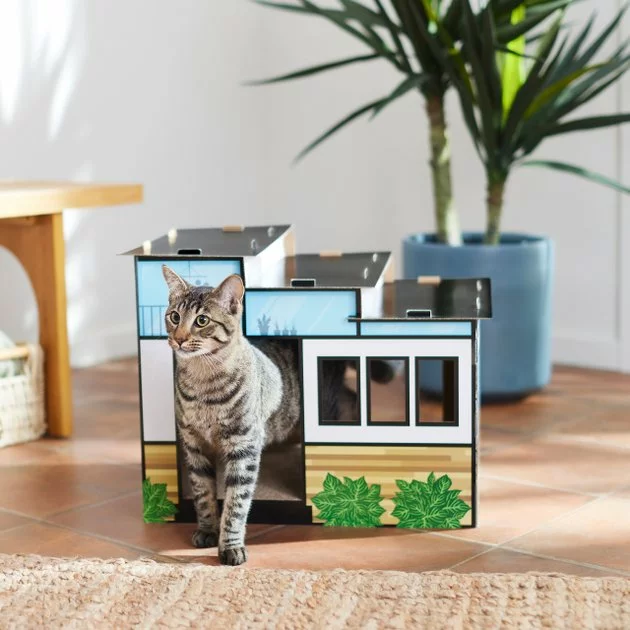 Frisco Modern House Cardboard Cat House 6 Frisco Modern House Cardboard Cat House - Image 4