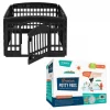 Frisco 4-Panel Plastic Exercise Playpen, Black + Dog Training & Potty Pads, 22 x 23-in, 150 count, Unscented -The Frisco Store 318956 MAIN. SY630 V1630364515