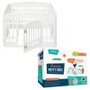 Frisco 4-Panel Plastic Exercise Playpen, White + Dog Training & Potty Pads, 22 x 23-in, 150 count, Unscented -The Frisco Store 318960 MAIN. SY630 V1630362988