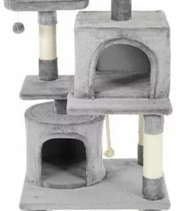 Frisco 61-in Faux Fur Tree & Condo, Gray + 38-in Cat Tree & Condo, Top Perch & Toy, Gray 12 Frisco 61-in Faux Fur Tree & Condo, Gray + 38-in Cat Tree & Condo, Top Perch & Toy, Gray -The Frisco Store 318964 PT1. SY630 V1630362092