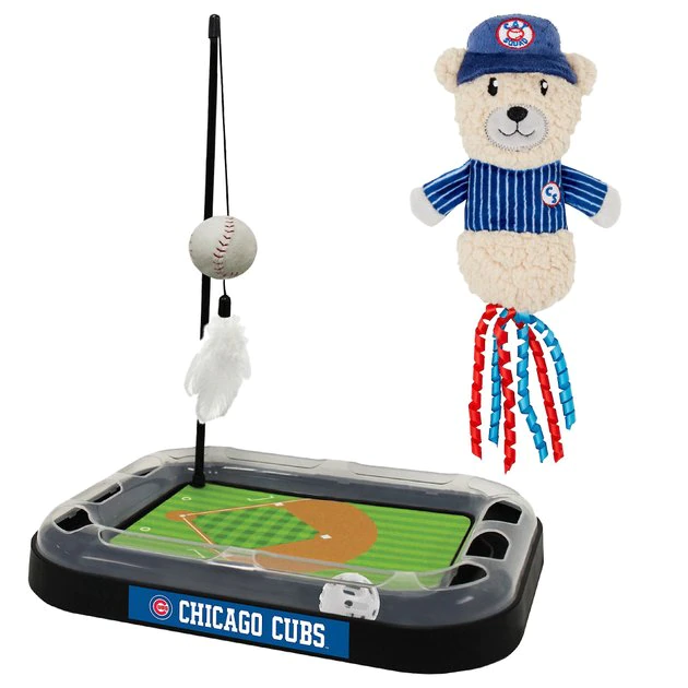 Frisco||Pets First Frisco Baseball Bear Plush and Crinkle Kicker Toy + Pets First Chicago Cubs Baseball Cat Scratcher Toy with Catnip 3 Frisco||Pets First Frisco Baseball Bear Plush and Crinkle Kicker Toy + Pets First Chicago Cubs Baseball Cat Scratcher Toy with Catnip