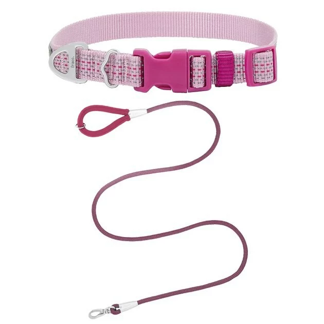 Frisco Outdoor Frisco Nylon Collar, Shadow Purple, Medium-Neck: 14-20-in, Width: 3/4-in + Rope Leash With Padded Handle, Boysenberry Purple, 6-ft 3 Frisco Outdoor Frisco Nylon Collar, Shadow Purple, Medium-Neck: 14-20-in, Width: 3/4-in + Rope Leash With Padded Handle, Boysenberry Purple, 6-ft