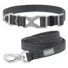 Frisco Outdoor Heathered Nylon Collar, Midnight Black, MD - Neck: 14-20-in, Width: 3/4-in + Dog Leash, Midnight Black, MD - Length: 6-ft, Width: 3/4-in -The Frisco Store 319126 MAIN. SY630 V1631138799