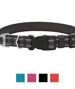 Frisco Outdoor Nylon Reflective Comfort Padded Collar, Midnight Black, XS, Neck: 8-12-in, Width: 5/8th -in + Dog Leash, Midnight Black, SM - Length: 6-ft, Width: 5/8-in -The Frisco Store 319234 PT1. SY630 V1631138478