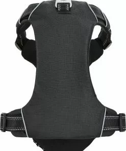 Frisco Outdoor Premium Ripstop Nylon Harness with Pocket, Midnight Black, XL - Girth: 32-44-in + Reflective Comfort Padded Dog Collar, Midnight Black, LG, Neck: 18 -26-in, Width: 1-in -The Frisco Store 319304 PT2. SY630 V1631157080