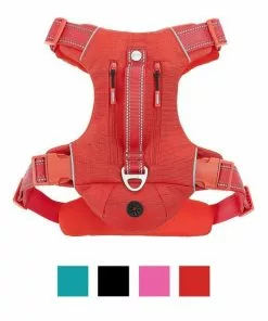 Frisco Outdoor Premium Ripstop Nylon Harness with Pocket, Sunset Orange, Large, Neck: 18 to 28-in, Girth 24 to 34-in + Waterproof Stinkproof PVC Rope Leash, Sunset Orange, 6 Ft. -The Frisco Store 319318 PT1. SY630 V1630617718