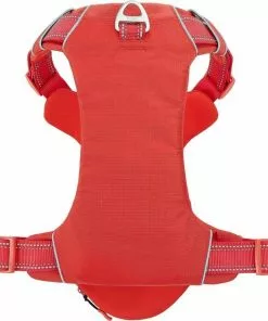 Frisco Outdoor Premium Ripstop Nylon Harness with Pocket, Sunset Orange, Large, Neck: 18 to 28-in, Girth 24 to 34-in + Waterproof Stinkproof PVC Rope Leash, Sunset Orange, 6 Ft. -The Frisco Store 319318 PT2. SY630 V1630623103