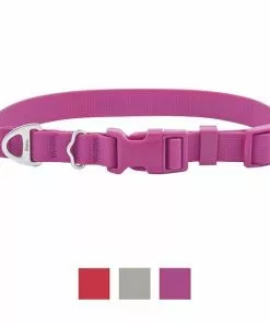 Frisco Outdoor Solid Textured Waterproof Stink Proof PVC Collar, Boysenberry Purple, Small - Neck: 10½14-in, Width: 5/8-in + Dog Leash, Boysenberry Purple, Small - Length: 6-ft, Width: 5/8-in -The Frisco Store 319338 PT1. SY630 V1631142674