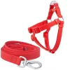 Frisco Outdoor Solid Textured Waterproof Stink Proof PVC Harness, Sunset Orage, Large, Neck: 19 to 27-in, Girth: 23 to 36-in + Dog Leash, Sunset Orange, LG - Length: 6-ft, Width: 1-in -The Frisco Store 319372 MAIN. SY630 V1631158322