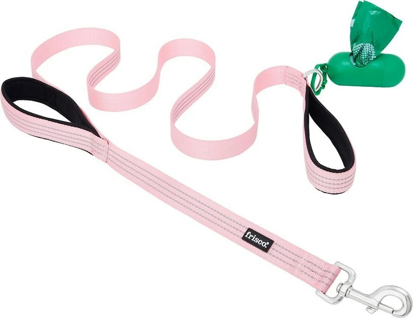 Frisco Traffic Leash with Padded Handles & Poop Bag Dispenser, Pink, Length: 6ft, Width: 1-in + Refill Dog Poop Bags, Scented, 120 count 4 Frisco Traffic Leash with Padded Handles & Poop Bag Dispenser, Pink, Length: 6ft, Width: 1-in + Refill Dog Poop Bags, Scented, 120 count - Image 2