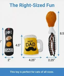 Frisco Dad's Essentials Plush Cat Toy with Catnip, 3 count -The Frisco Store 327031 PT1. SY630 V1648561582