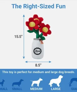 Frisco Mother's Day Mason Jar Flower Blooms Plush Squeaky Dog Toy -The Frisco Store 327039 PT1. SY630 V1647618082