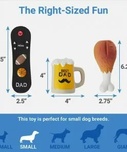 Frisco Dad's Essentials Latex Dog Toy, 3 count -The Frisco Store 327045 PT1. SY630 V1648563987