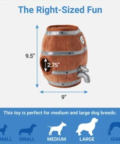 Frisco Beer & Keg Plush Squeaky Dog Toy, 4 count -The Frisco Store 327047 PT2. SY630 V1648563981