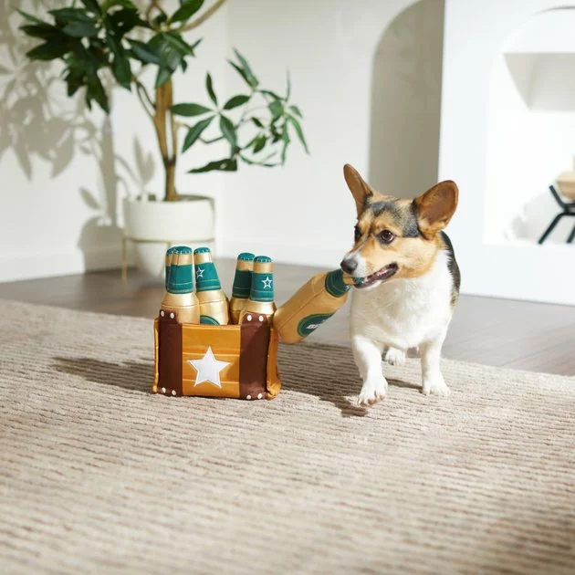 Frisco Beer Plush Squeaky Dog Toy, 7 count 5 Frisco Beer Plush Squeaky Dog Toy, 7 count - Image 3