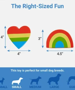 Frisco Pride Rainbow & Heart Latex Squeaky Dog Toy, 2 count -The Frisco Store 331632 PT1. SY630 V1649785002