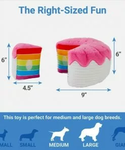 Frisco Pride Cake Plush Squeaky Dog Toy, 2 count -The Frisco Store 331636 PT1. SY630 V1649784987