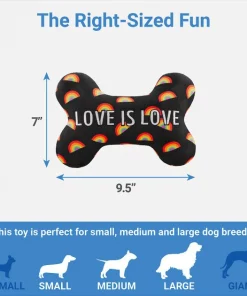 Frisco Pride Proud Pup Bone Plush Squeaky Dog Toy -The Frisco Store 331638 PT1. SY630 V1649785017