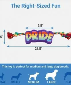 Frisco Pride Plush with Rope Squeaky Dog Toy -The Frisco Store 331661 PT1. SY630 V1649785001